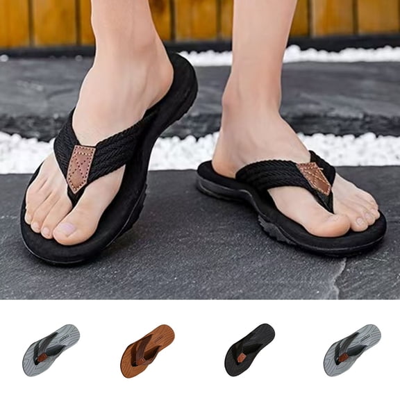 YUANxueke Mens Plus Size Sandals Comfortable Non Slip Summer Beach Shower Shoes Flip Flops Casual Walking Shoes