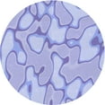 thumbnail image 1 of Ahgly Company Tapis Rond Lavable en Machine Intérieur Transitionnel Violet, 8 Pieds Rond, 1 of 7