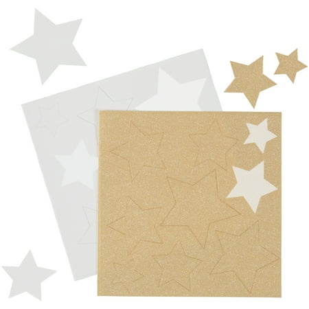 Wilton Gold and White Stars Sugar Sheets Edible Paper Decorations, 0.7 oz.