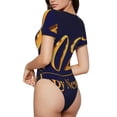thumbnail image 2 of Balery 2025 Happy New Year 3 Body de cuello redondo de manga corta para mujer Tops de manga corta Tops básicos-Small, 2 of 7
