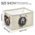 thumbnail image 4 of Yayeee Canvas Storage Basket with Handles for Shelves Fabric Bins Closet Organizer, Beige Astronaut Space, 4 of 8