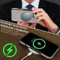 thumbnail image 2 of Allytechgroup iPhone 16 Pro Case, [Compatible with Magsafe] Slim Fit Shell Shockproof Anti-Scratch Lightweight Bumper Retro PU Leather TPU Phone Case for Apple iPhone 16 Pro, Gray, 2 of 6