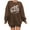 Coffee-D, variant on Women Thanksgiving Print Long Sleeves Blouse, Round Neck Casual Pullover Tops, Pumpkin Car Happy Thanksgiving Print Sweatershirt, Loose Oversized Autumn Hoodless Tops Blouse Coffee-D XL