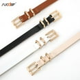 thumbnail image 3 of Women Skinny Leather Belt,Thin Waist Belt for Dresses Pants Jeans, 3 of 5