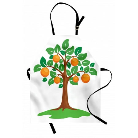 

Green and Orange Apron Cartoon Style Fresh Orange Tree Nature Growth Illustration Unisex Kitchen Bib Apron with Adjustable Neck for Cooking Baking Gardening Orange Brown Fern Green by Ambesonne