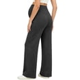 thumbnail image 5 of Lvshlubb Maternity Pants for Work Women Winter Pregnancy Clothes Solid High Waisted Casual Straight Leg Maternity Bottoms, 5 of 5