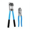 thumbnail image 1 of Herramienta para Engarzar Cables de BateríA para Terminales de Anillo de Cobre AWG 10-1 con Cortador de Cables, Engarzadora Resistente para Terminales de Cables -50B, 1 of 5