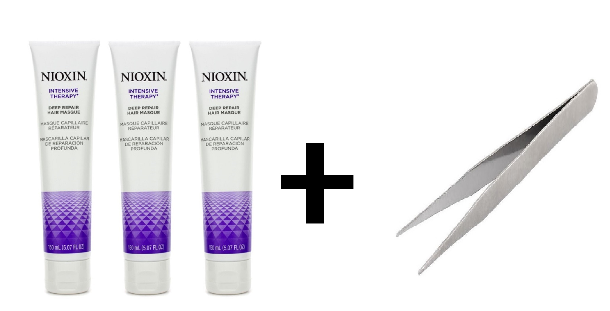 NIOXIN Intensive Therapy for Deep Repair Hair Masque 5.1 oz Pack of 3 with tweezer - image 1 of 1