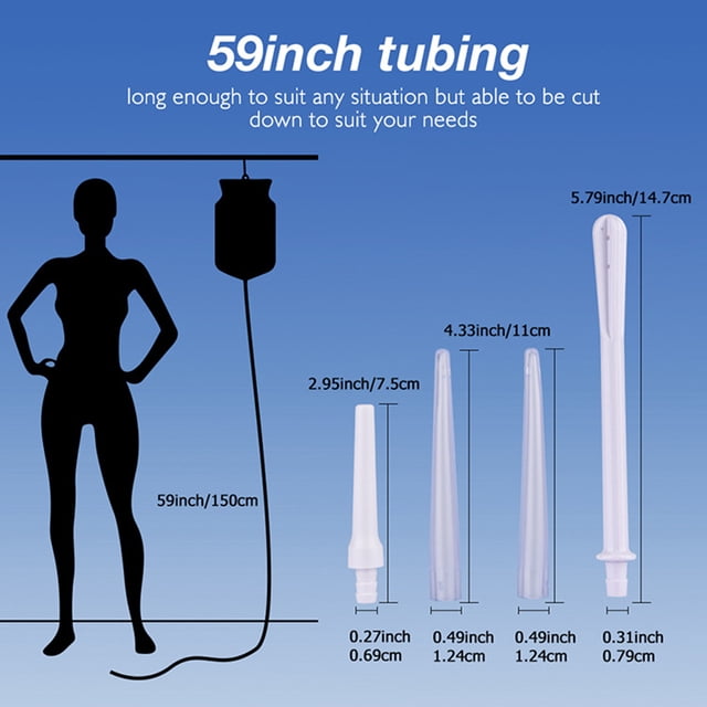 Kit de bolsa de enema, kit de enema de limpieza de colon de enema de silicona no tóxica Kit de bolsa de enema de silicona no tóxica Durabilidad probada en el tiempo