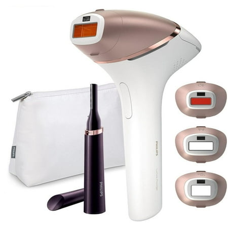 Philips Lumea BRI956/60 Prestige IPL Hair Removal Tool with 4 Attachments for Body, Face, Bikini and Armpits and 1 Satin Compact Touch-Up Pen Trimmer - Cordless and Corded Power - Newest (Best Philips Body Groomer)