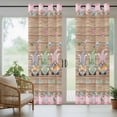 thumbnail image 5 of Outdoor Curtains for Patio Waterproof, Happy Easter Outdoor Privacy Panels Grommet, Gnomes Rabbit Flowers Eggs Brown Wood Grain Blackout Outside Curtains for Porch/Cabana 54"x95", 1 Panel, 5 of 8