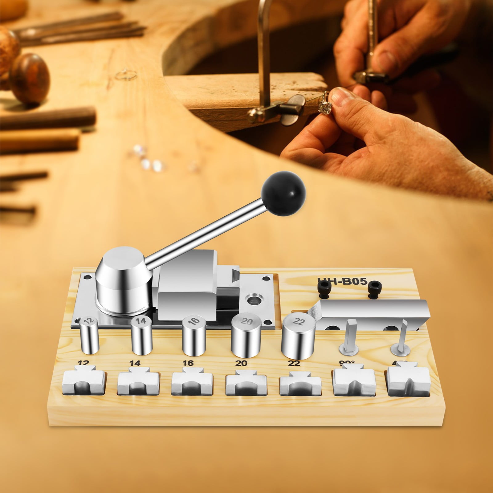 9.9*5.9*0.9 Tabletop Jewelry Making Tool Pro Ring Bending Machine Earing Bender Ring Making Kit 2.8Kg