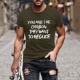 thumbnail image 1 of Qertyioot Coupe Classique Léger T-Shirt à Manches Courtes Imprimé à Col Rond pour Homme Décontracté Mode Hauts, 1 of 4