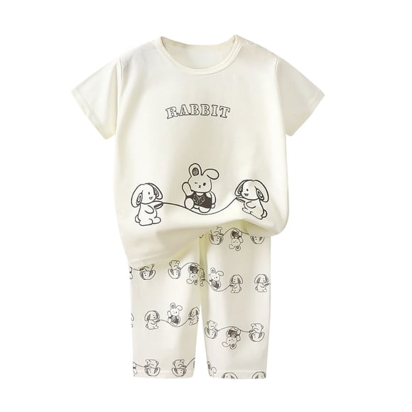 Odeerbi 1-8 Años Niños Conjunto de Verano Pijama de Dos Piezas