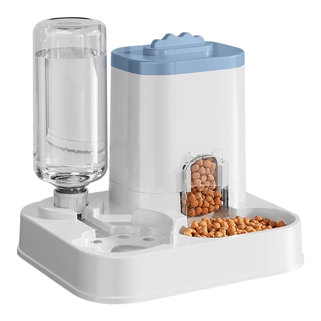 Comedero automático 2 en 1 para mascotas CLLC, comedero y dispensador de agua para gatos, comederos para mascotas, suministros para gatos de razas pequeñas, medianas y grandes, bebedero para perros d