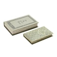 thumbnail image 3 of Creative Co-Op MDF & Canvas Book Storage Boxes, Set of 2 "All The Little Things", 3 of 5