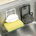 thumbnail image 3 of Yonrjhukm Wrought Iron Sink Sponge Storage Rack, Kitchen Draining Rack for Dishwashing Rags, Suction Cup Hanger, Space-Saving Organizer with Quick Drainage Design, 3 of 3