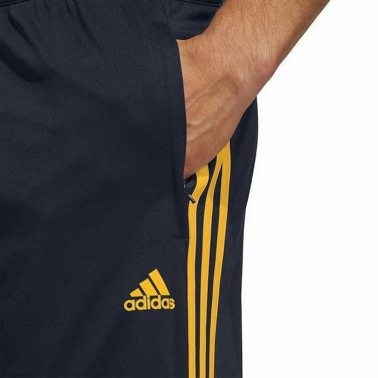 adidas Men s Active Stripe Short Size M Navy/Yellow