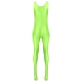 thumbnail image 5 of TiaoBug Womens Oil Sleeveless Bodycon Jumpsuit Sheer Full Body Sport Bodysuit Bodystocking Tight Swimsuit Fluorescent Green XL, 5 of 7