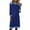 Navy, variant on Women's Long Sleeve Crew Neck Midi Dress - Contrast Trim Casual Shift Dress for Daily & Loungewear