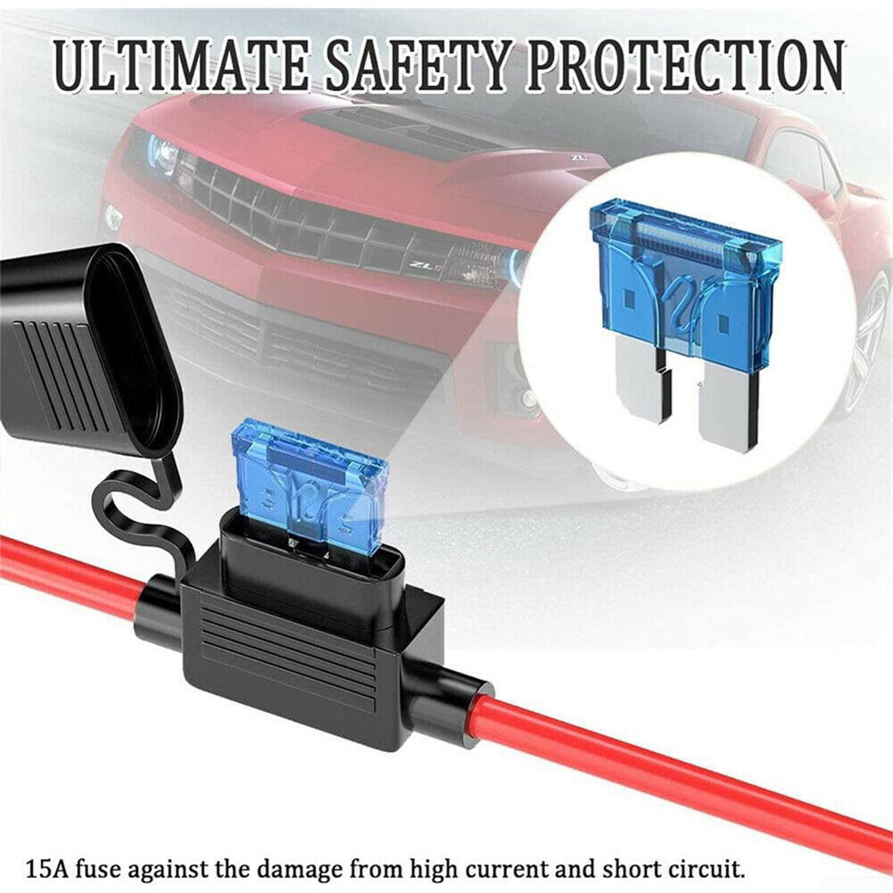 Car Auto Boat 2.5FT SAE Quick Release Plug Extension Raw Cable Direct Wire Power Port 15A Heavy Duty Power Supply Cord for Solar Panel Car Battery 
