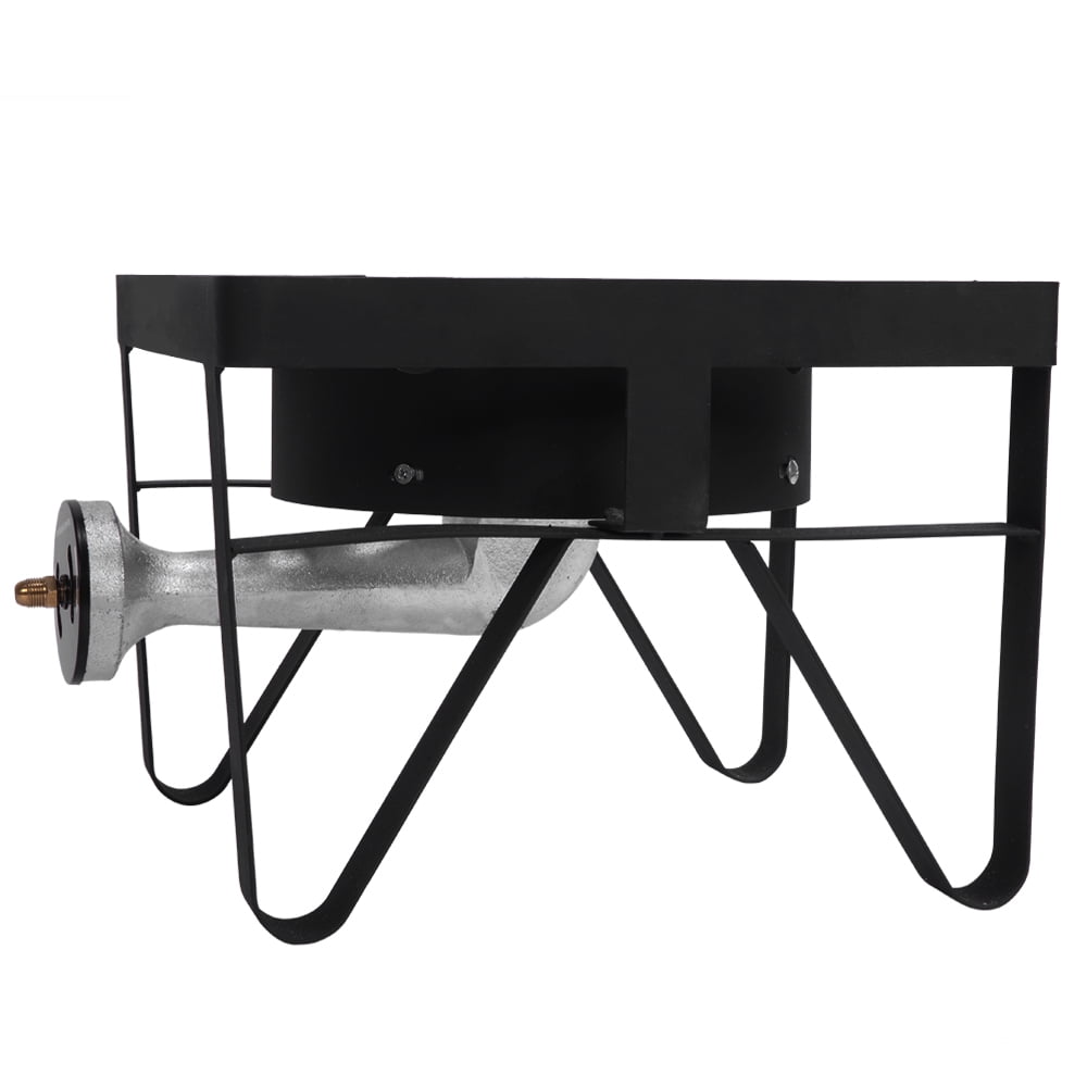 200000 BTU Outdoor Propane Burner High Pressure 0-20 PSI Regulator Cast Iron Camp Stove with Square Stand for Turkey Fryer Crab Boil Canning Home Brewing Backyard Cooking Tailgating Camping