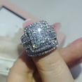 thumbnail image 4 of Silver Promise Rings Set Elegant Fashion Jewelry Lightweight Comfortable Wear 2PCS, 4 of 6