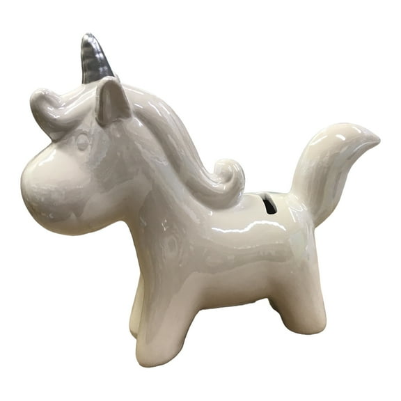 Magical Unicorn Ceramic Coin Bank (8.5" X 2.5" X8")