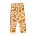 thumbnail image 6 of Uemuo Various Bread Pattern Women's Wide Leg Palazzo Lounge Pants with Pockets Light Weight Loose Comfy Casual Pajama Pants-Large, 6 of 9