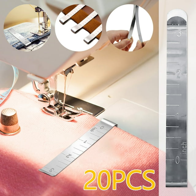 Sokhug Pince de Ourlet 3 Pouces Règle de Mesure Pince à Matelasser pour Couture Fixation de Marques 20 Pcs