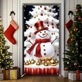 thumbnail image 4 of Christmas Snowman Door Cover - Holiday Decorations, Festive Party Supplies, Xmas Door Curtain, Seasonal Home Decor, Christmas Door Hanging, 4 of 6