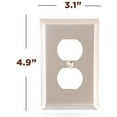 thumbnail image 2 of Sleeklighting 4 Pack Decorative Satin Nickel Outlet Covers | 1 Gang Duplex, 2 of 7