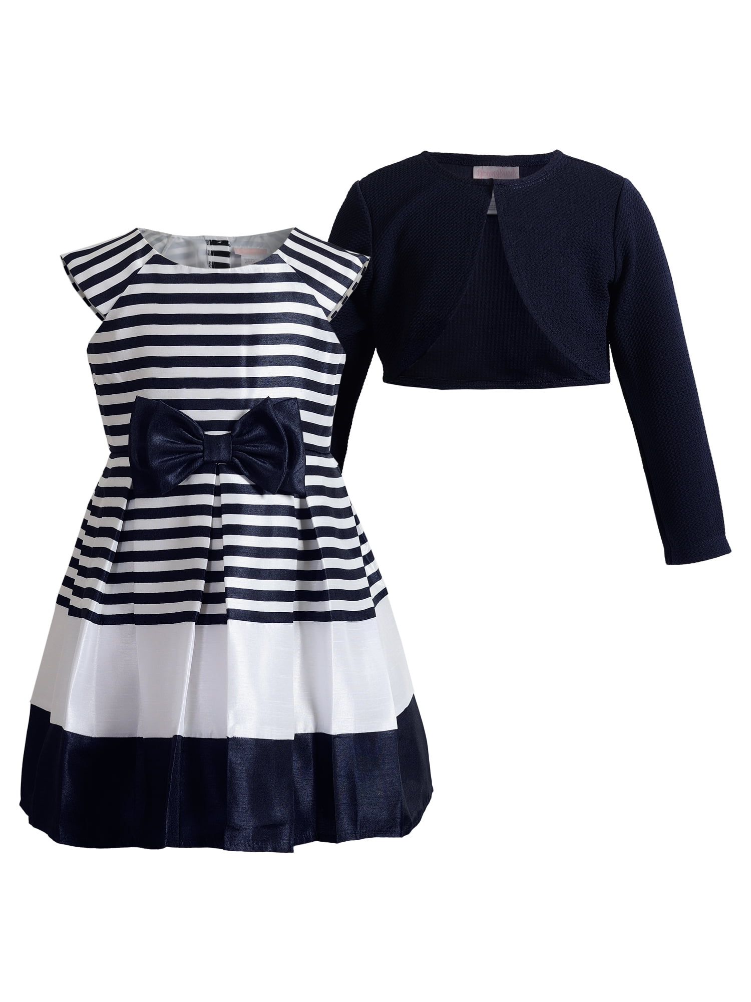 Youngland - Youngland Toddler Girl Striped Sleeveless Dress & Knit ...