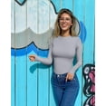 thumbnail image 2 of Womens 3 Piece Long Sleeve Tops Crew Neck Stretch Fitted Underscrubs Layer Tee Shirts Tops, 2 of 4