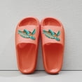 thumbnail image 2 of Slippers for Women Men Slip-on Round Toe Flat Heel Slides Unisex Casual Couple's Indoor Print Soft-Soled Home Slippers, 2 of 5