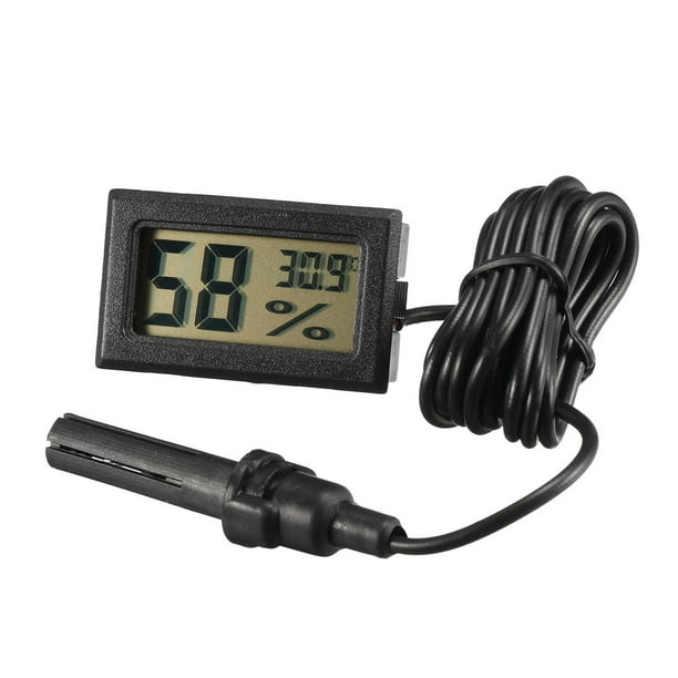 Digital Température Humidité mètres noir jauge Thermomètre Hygromètre  Intérieur 