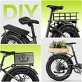 thumbnail image 5 of SISIGAD Electric Folding Bike for Adults, 500W Peak 750W Motor, 48V/500WH Battery Long Range, 20mph E Mountain Bike, 20"×4.0" Fat Tire Ebike, SGS, 5 of 8