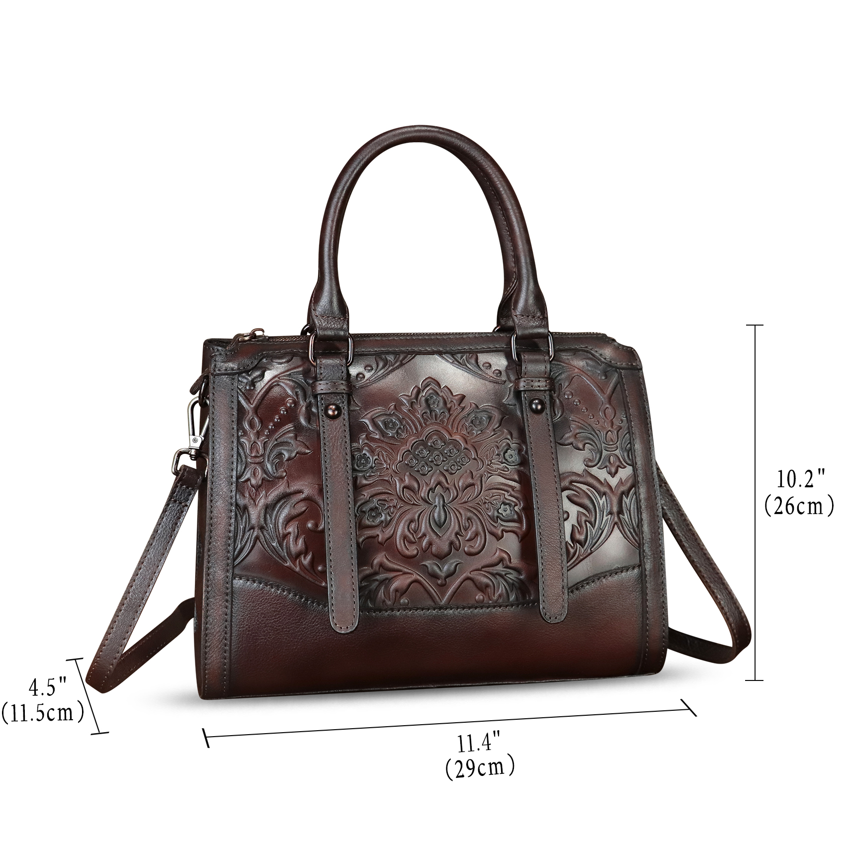 Genuine Leather Purse and Handbag for Women Retro Leather Crossbody Shoulder Bag