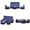 Blue, variant on Outdoor Daybed Set with Retractable Canopy and Adjustable Backrests - Patio Lounge Set, Dark Blue
