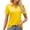 Yellow #3, variant on Dresfit Polo Shirts for Woman Collared Short Sleeve Dressy Tops Summer 2026 V Neck Sun Protection Tennis Blouses Breathable Upf 50 Elastic Golf Basic Tees Yellow S