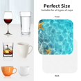 thumbnail image 6 of Rateoe Coral And Seashell On The Beach Drawing Drink Coasters Set of 4 Leather Coasters Spill Protection for Table Desk,Durable and Non Slip Leather Coaster ,4 Inches Drink Mats-Square, 6 of 6