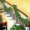 thumbnail image 5 of feimajia 270cm Artificial Christmas Garland Green Christmas Vines Wreath for Hanging Above The Door Stairway Hanging Decoration for Commercial and Hotel Courtyard Scene Arrangement, 5 of 6