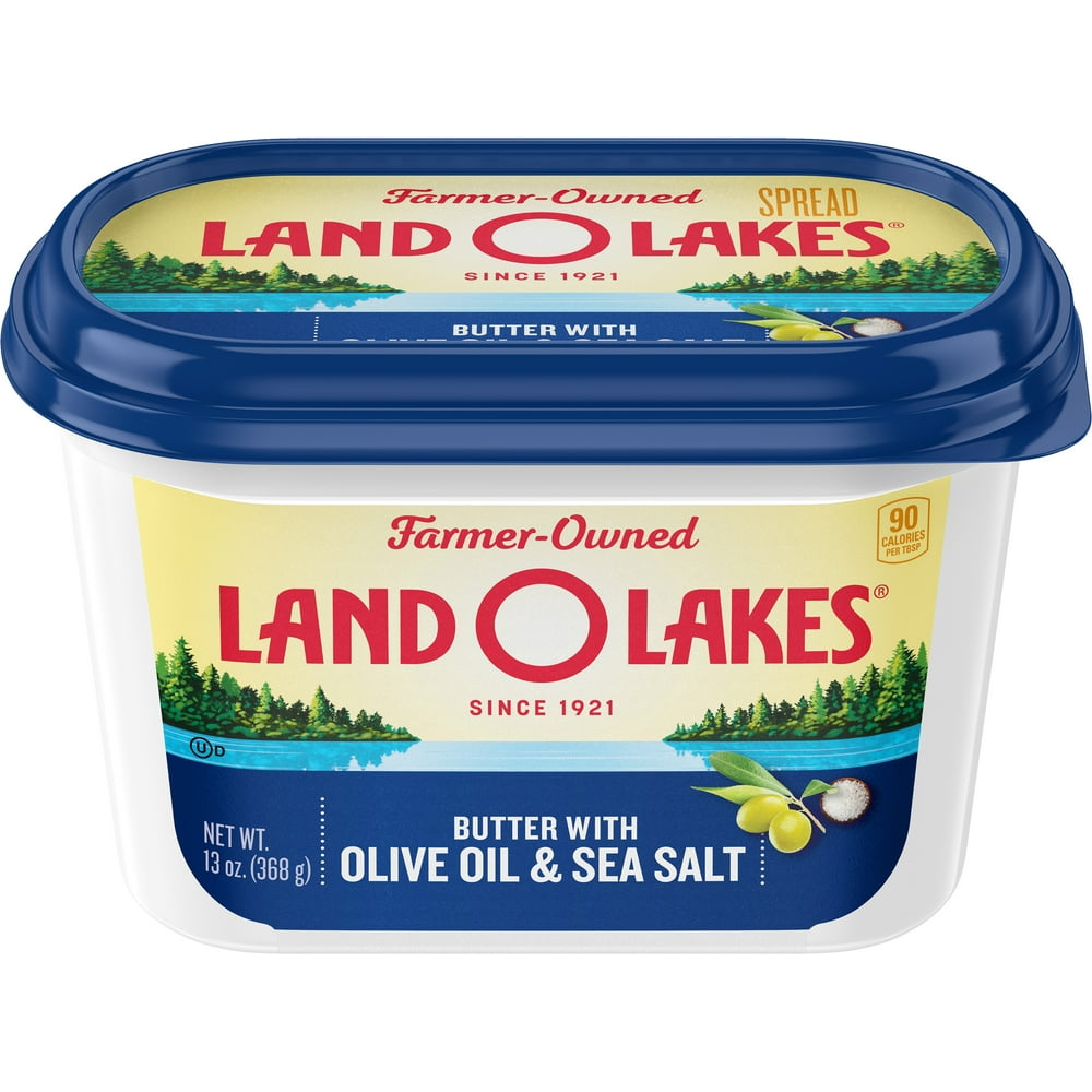 Land O Lakes® Butter with Olive Oil and Sea Salt, 13 oz Tub Walmart
