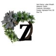thumbnail image 2 of CSChome Letter Wreath Farmhouse Door Wreath Simulation Alphabet Print No Fading 3D Tie Decor Last Name Year, 2 of 7