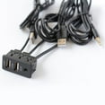thumbnail image 4 of Car Boat Motorcycle 2.0 Dual USB Interface 3.5mm AUX Charging Extension Cord, 4 of 8
