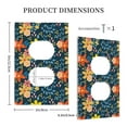 thumbnail image 5 of Kll Blue Floral Wall Plate,Gloss Finish,Standard Size 1 - 5" X 3", Polycarbonate Thermoplastic,Electric Receptacle Plug Covers, 5 of 8