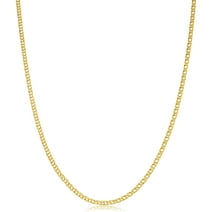 14k Yellow Gold Diamond Weave Chain Necklace (2 mm, 16 inch)