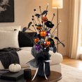 thumbnail image 5 of AURIGATE Mini Halloween Tree, Black Gothic Tabletop Berry Pumpkin Tree for Home Mantel Decor, 5 of 7