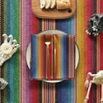 thumbnail image 4 of Mexico Tablecloth 60x84 Inch Rectangular, Halloween Cinco De Mayo Fiesta Colorful Stripes Washable Seasonal Table Cover for Party Picnic Dinner Decor, 4 of 6