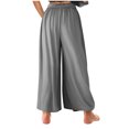 thumbnail image 7 of Women's Adult Palazzo Pants Soft Stretch Yoga Dance Culottes Loose Casual Wide Leg High Waist Flowy Lounge Sweatpants clearance sale, 7 of 7